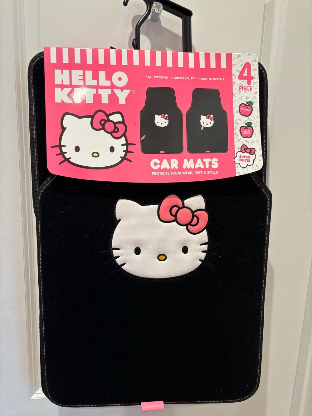 NWT Hello Kitty Black Floor Car Mats set of 4